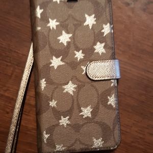 Coach Khaki iPhone XR folio case